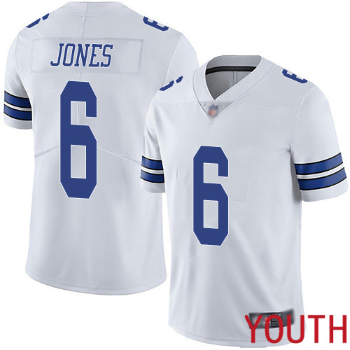Youth Dallas Cowboys Limited White Chris Jones Road #6 Vapor Untouchable NFL Jersey->youth nfl jersey->Youth Jersey